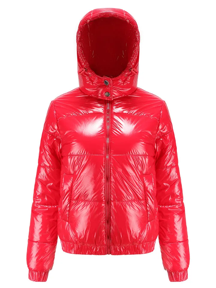 New Winter Keep Warm Hooded Solid Women Zipper Cotton Coats