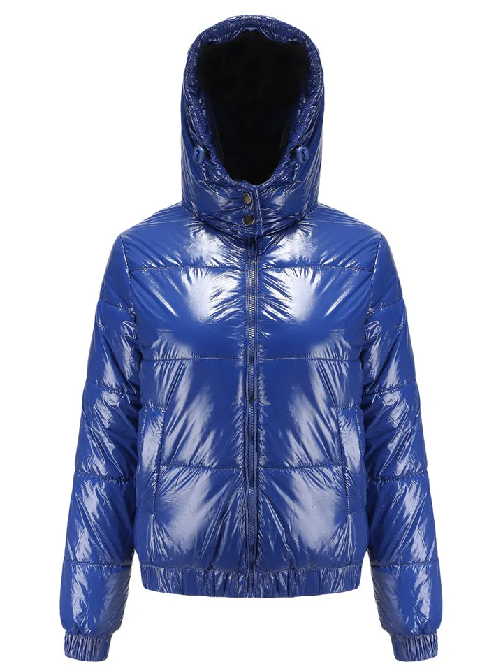 New Winter Keep Warm Hooded Solid Women Zipper Cotton Coats