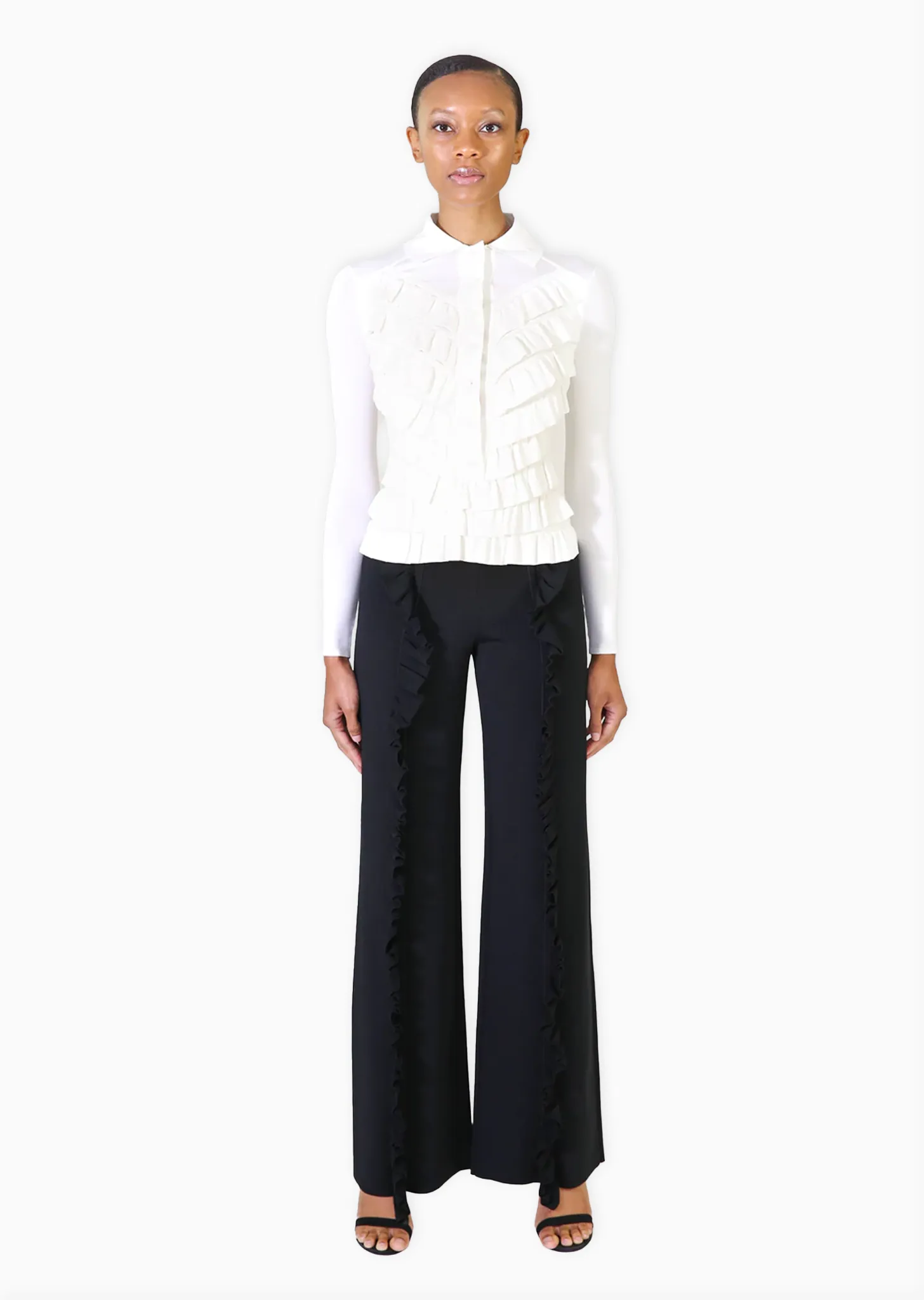 Nicolette - Elegant Womens Tiered Ruffle Top