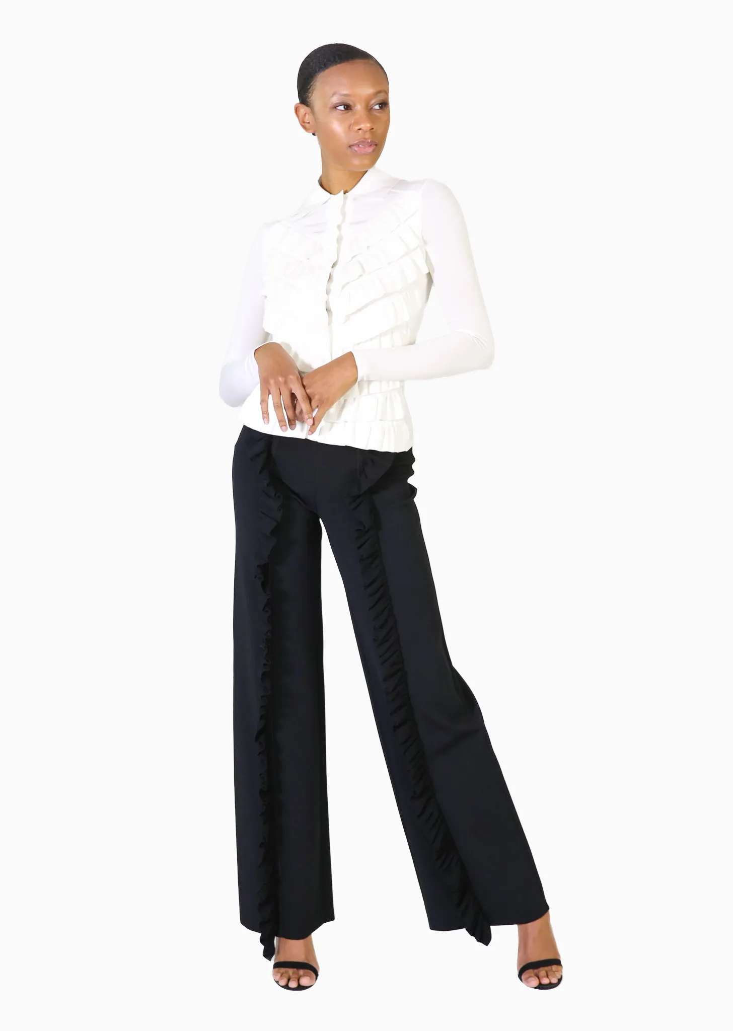Nicolette - Elegant Womens Tiered Ruffle Top