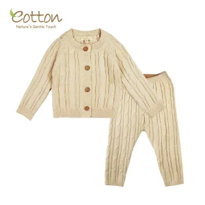Organic Cotton Baby Knit Cardigan and Pant Sets