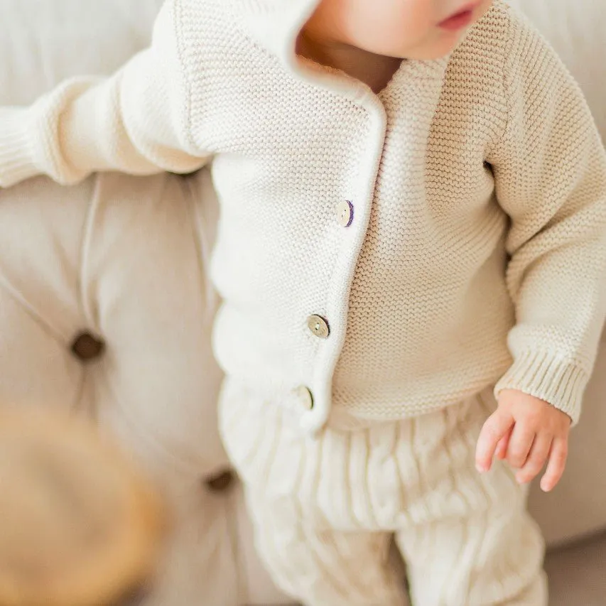 Organic Cotton Baby Knit Cardigan and Pant Sets