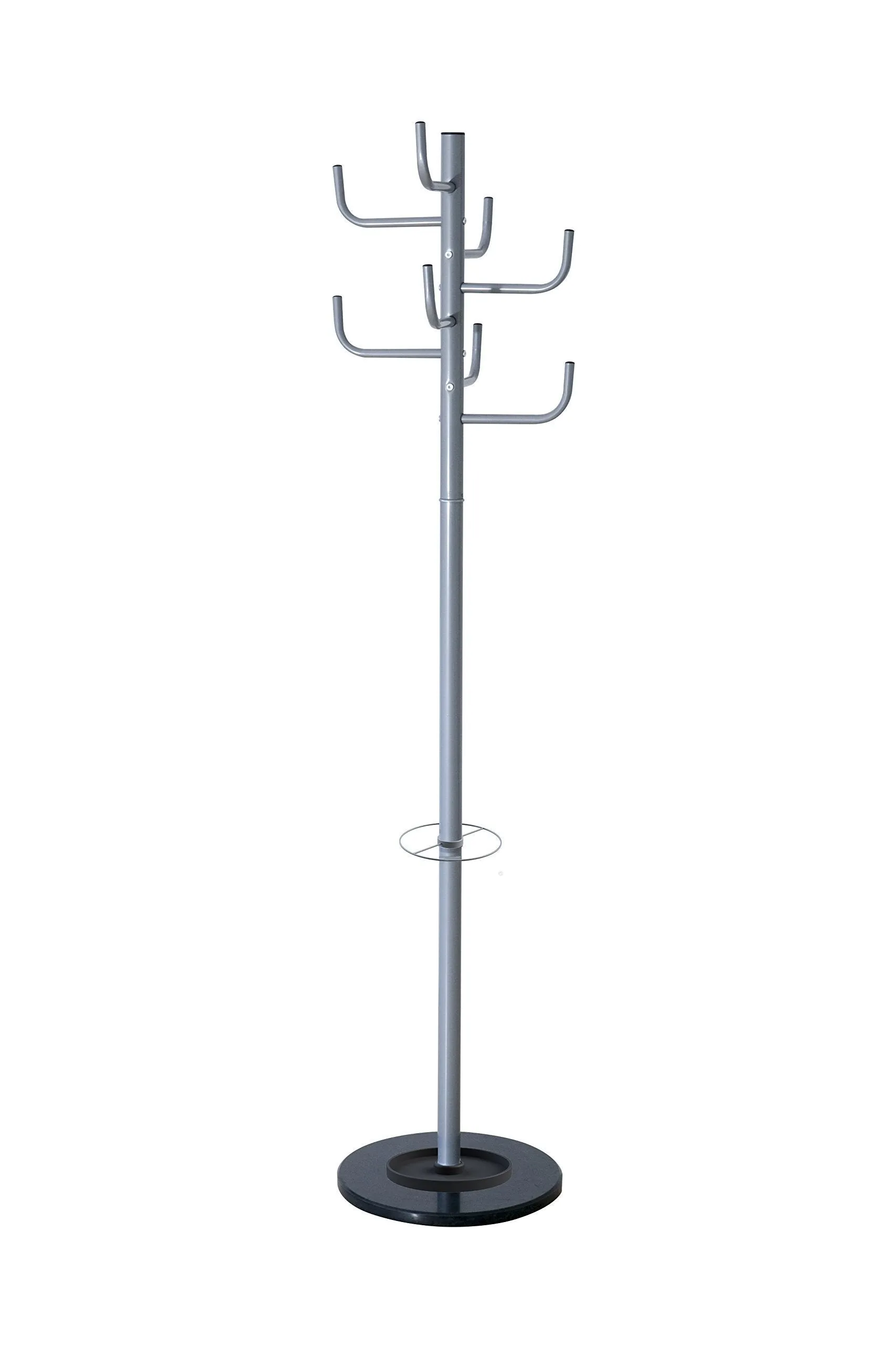 Paperflow Cactus Coat Rack/Stand with Eight Pegs, Aluminum, 68" x 15" (PT006.35)