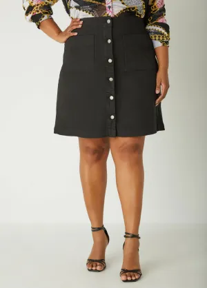 Patch Pocket Denim Skirt