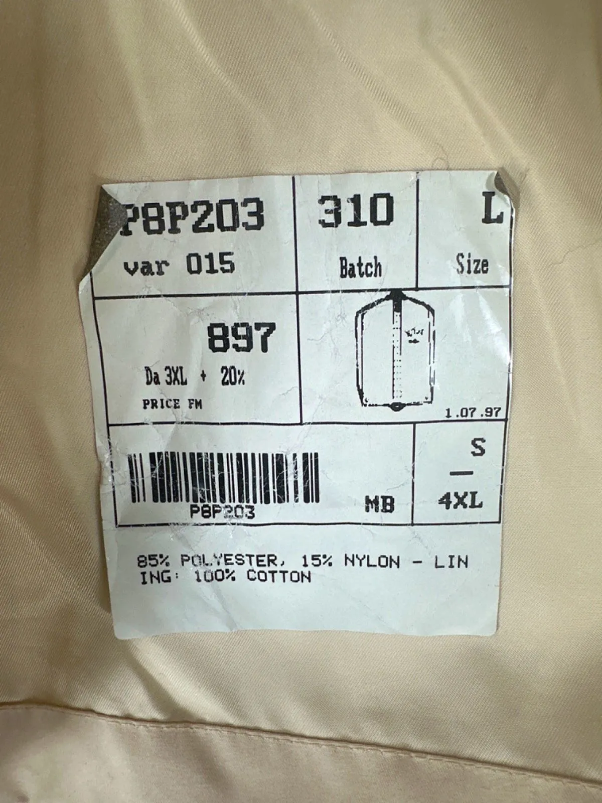 Paul & Shark Beige Yachting Jacket UK L