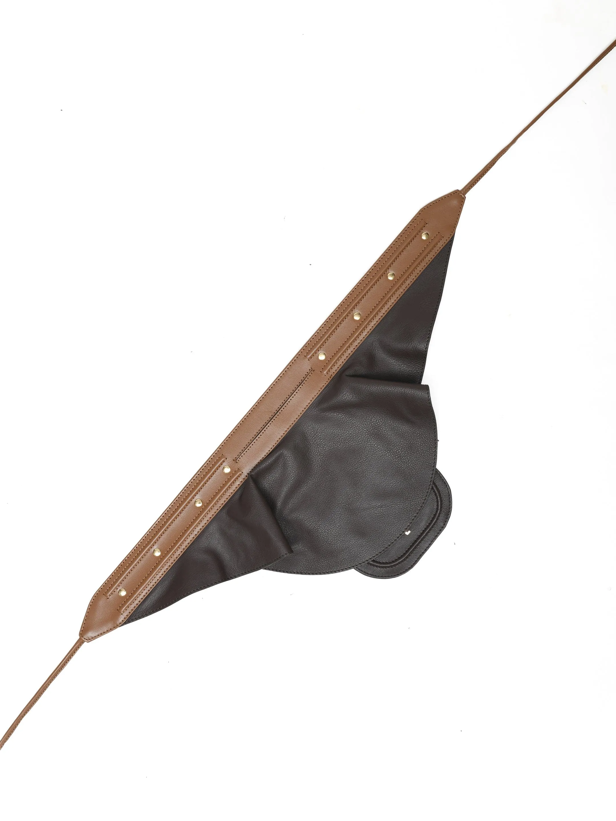 Peplum Pocket Belt In Tan And Brown