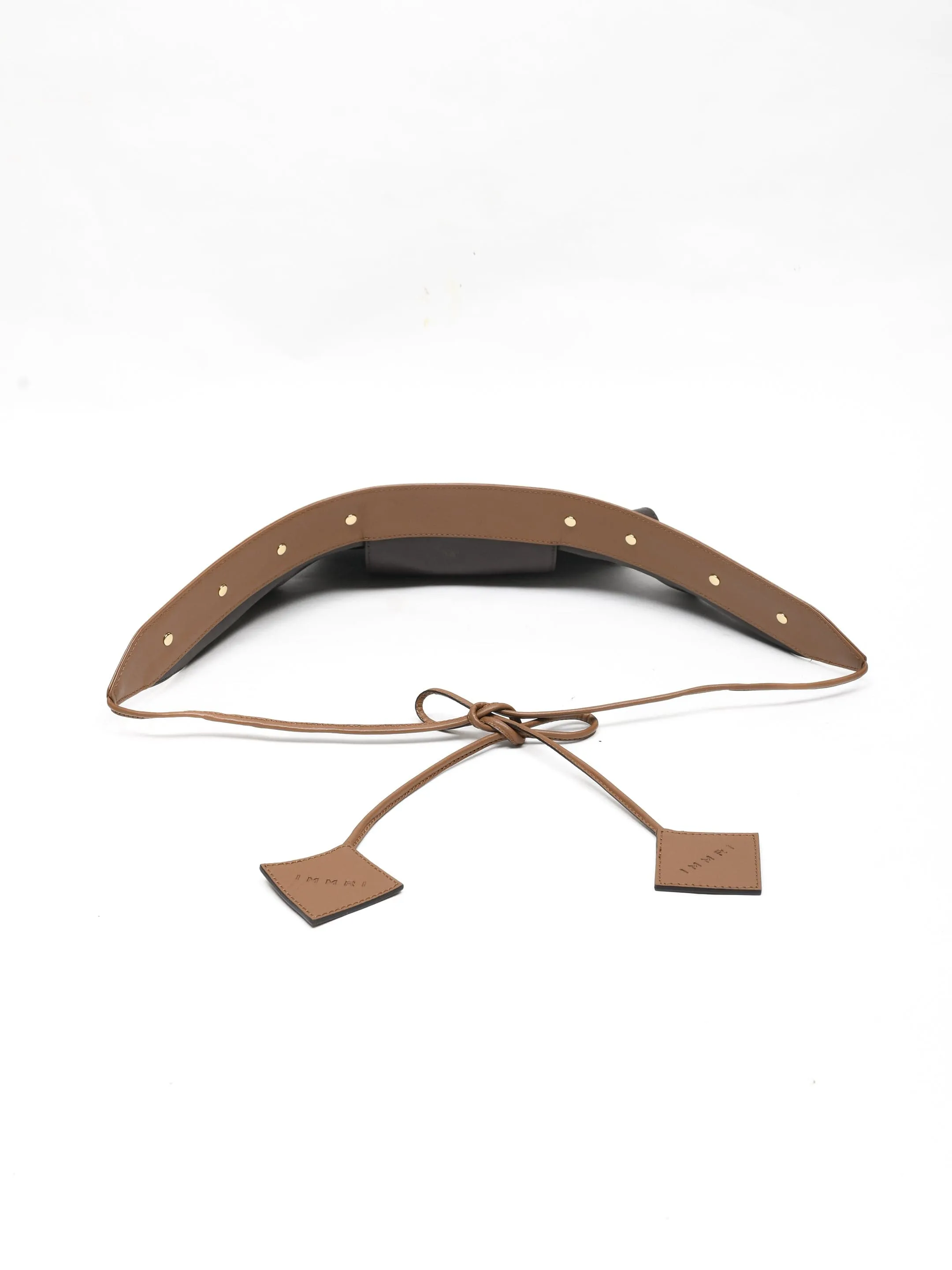 Peplum Pocket Belt In Tan And Brown