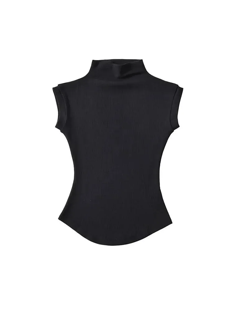 Phoebe Turtleneck Sleeveless Tops