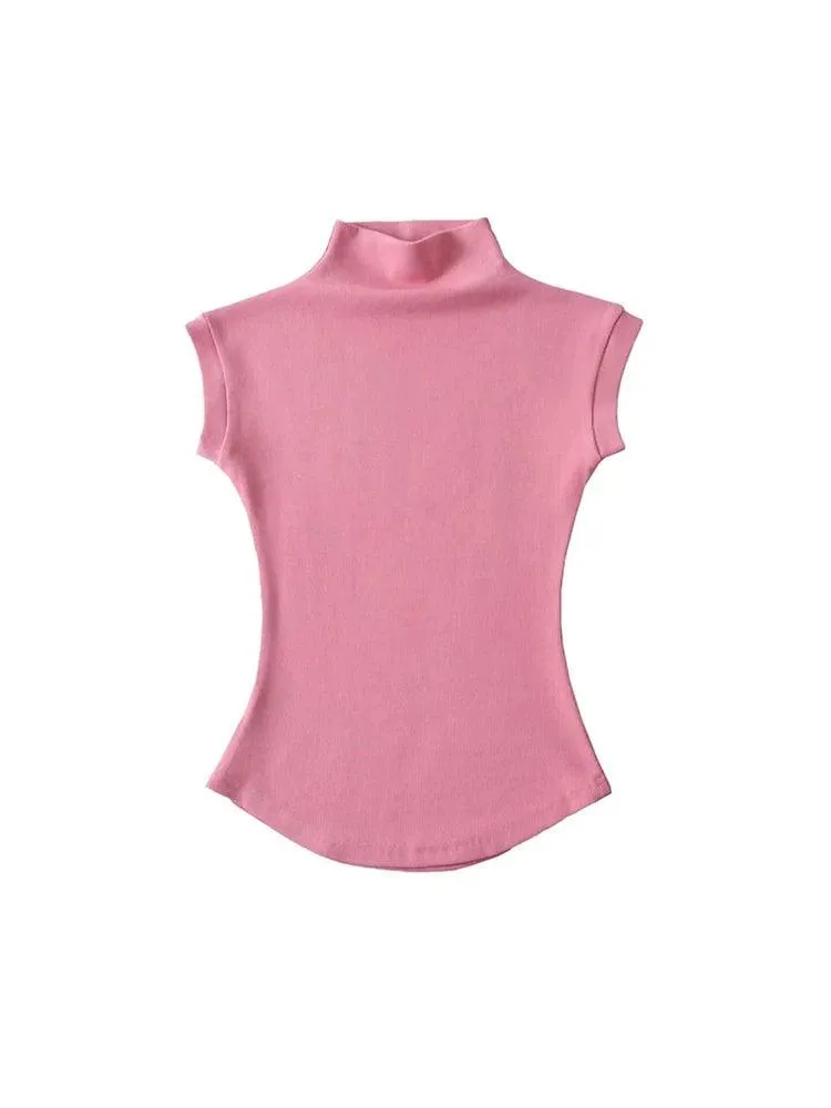 Phoebe Turtleneck Sleeveless Tops