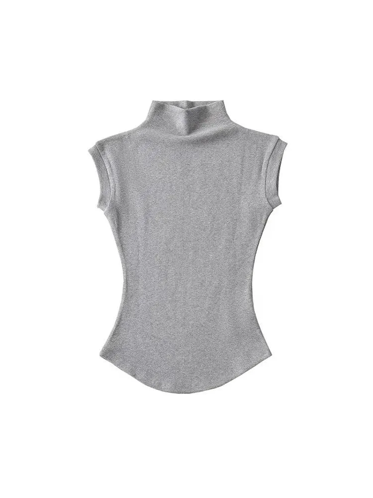 Phoebe Turtleneck Sleeveless Tops