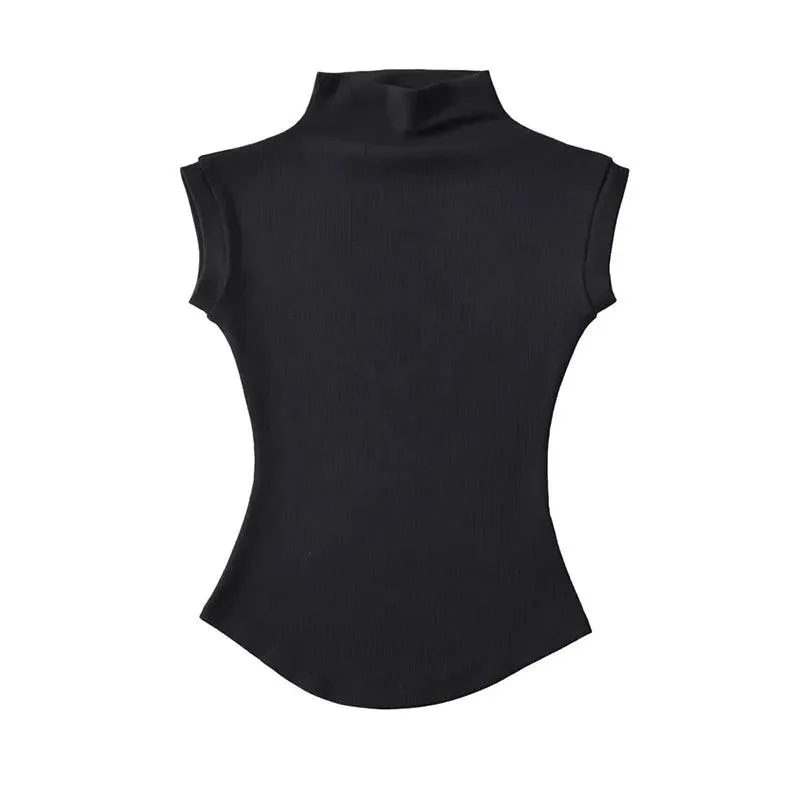 Phoebe Turtleneck Sleeveless Tops