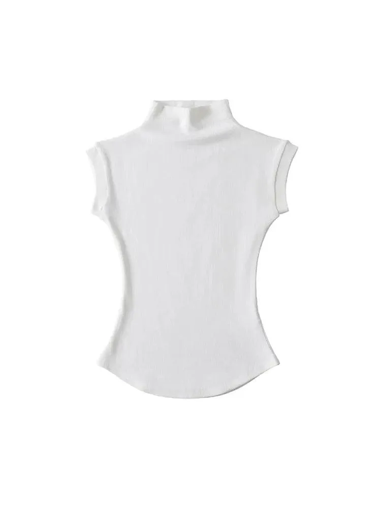 Phoebe Turtleneck Sleeveless Tops