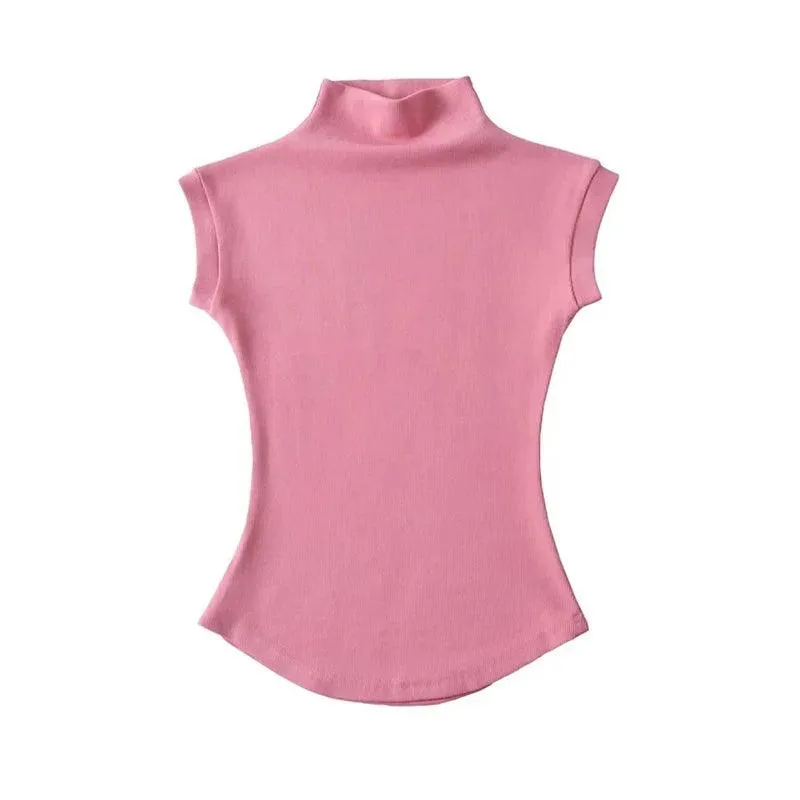 Phoebe Turtleneck Sleeveless Tops