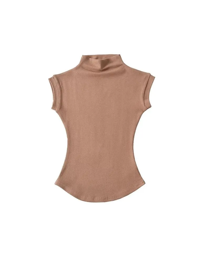 Phoebe Turtleneck Sleeveless Tops