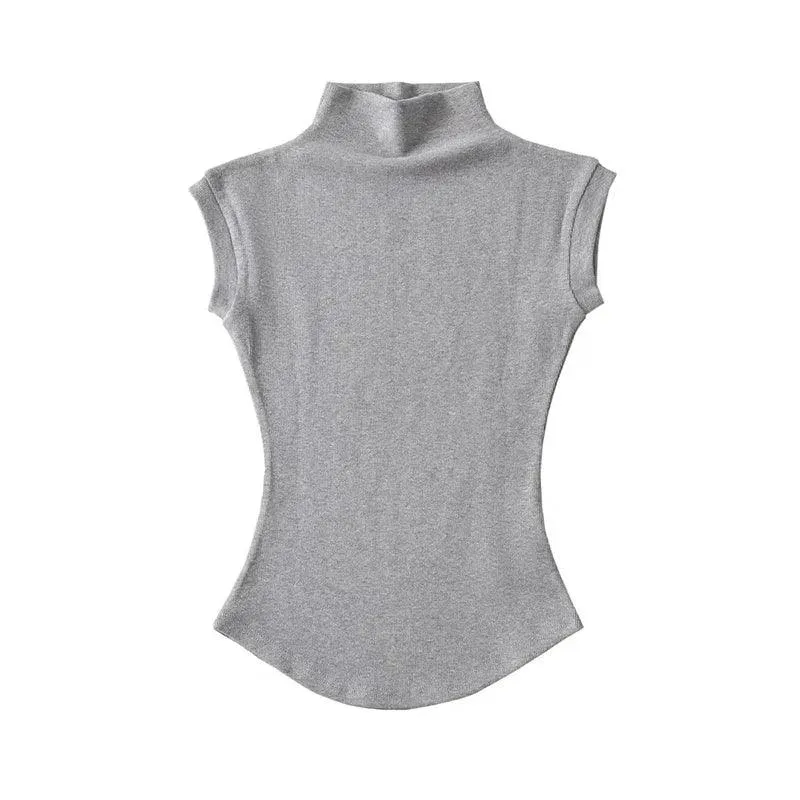 Phoebe Turtleneck Sleeveless Tops