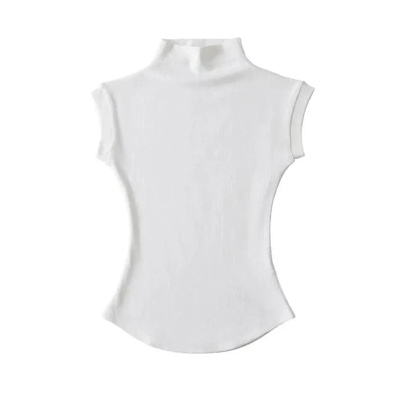 Phoebe Turtleneck Sleeveless Tops