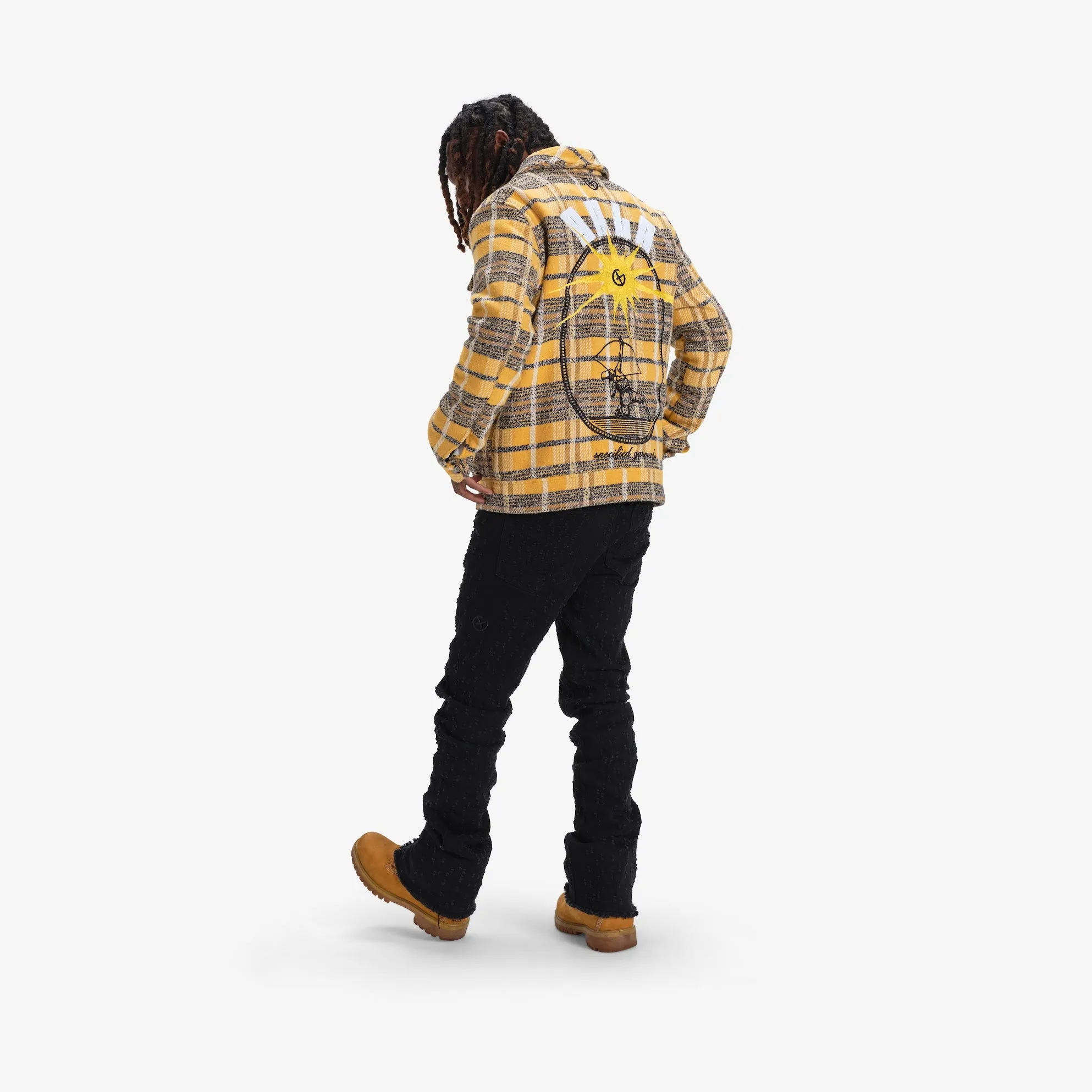 PILLBOX STACKED DENIM (JET BLACK)