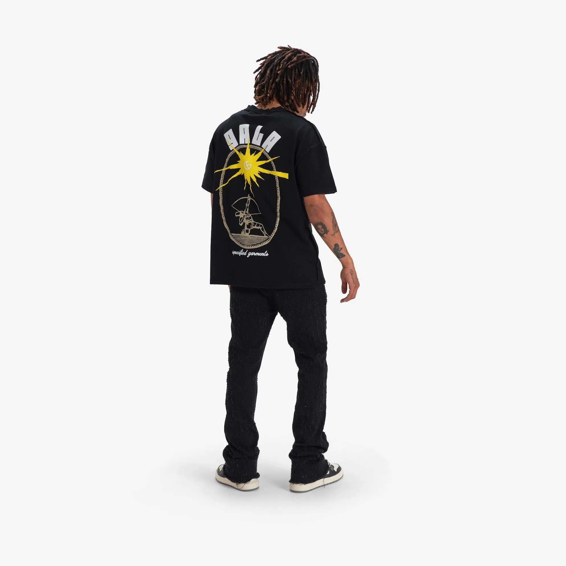 PILLBOX STACKED DENIM (JET BLACK)
