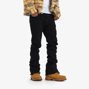 PILLBOX STACKED DENIM (JET BLACK)