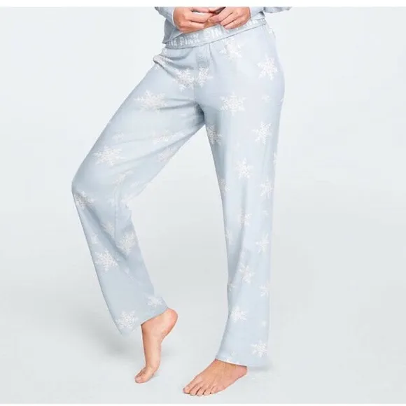 Pink 2019 Cozy Sleep Set - snowflake graphic long sleeve shirt &amp; pants