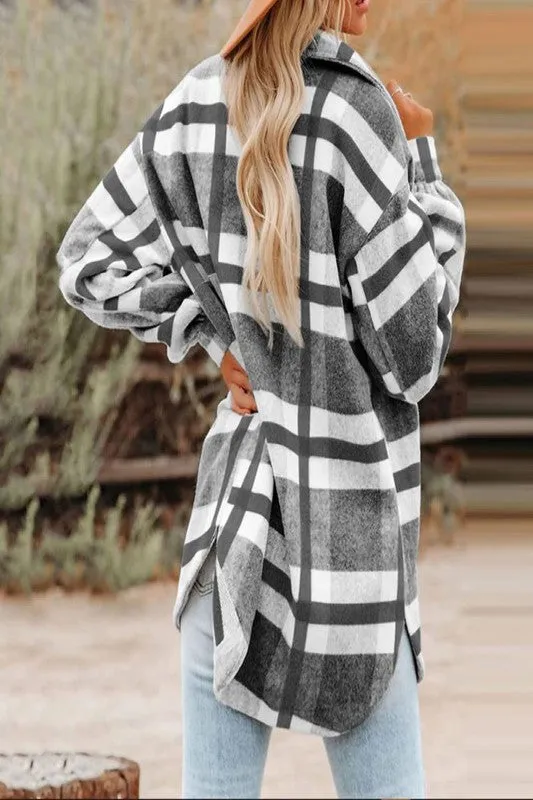 PLAID SUPER COZY JACKET