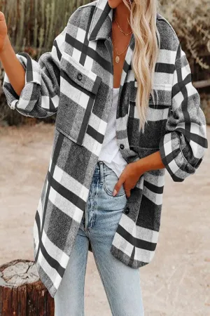 PLAID SUPER COZY JACKET