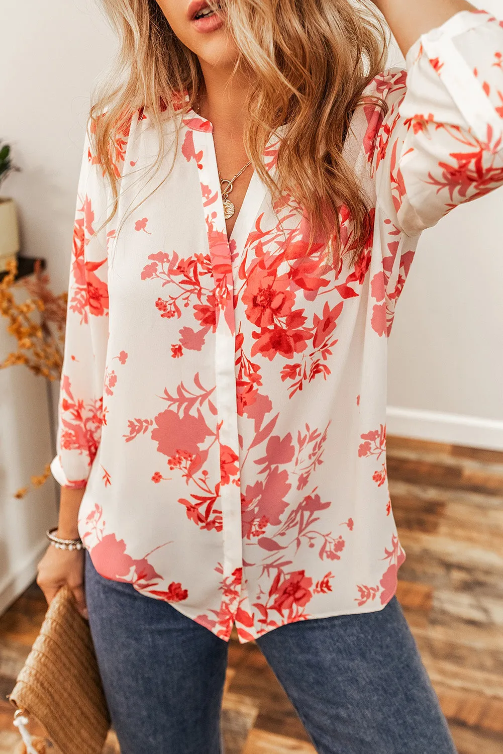 Pleated Back Shift Casual Shirt