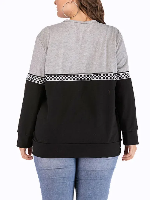 Plus Size Round Neck Women's T-shirt Bottoming Shirt Autumn