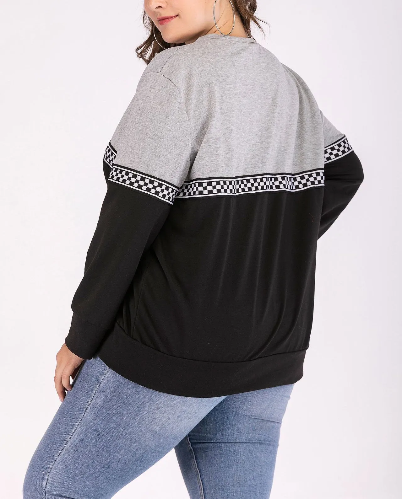 Plus Size Round Neck Women's T-shirt Bottoming Shirt Autumn