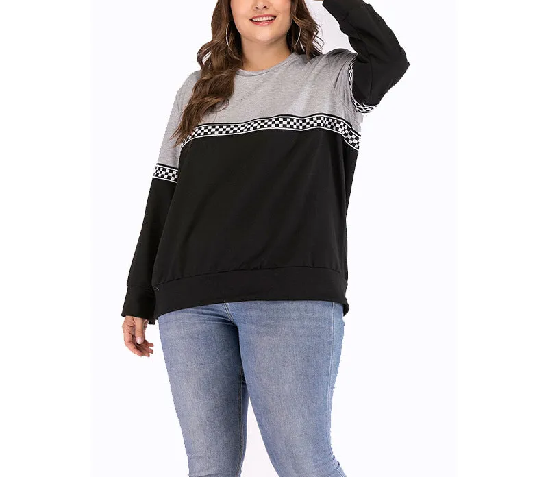 Plus Size Round Neck Women's T-shirt Bottoming Shirt Autumn