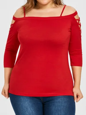 Plus Size Shirt Solid Color T-shirt
