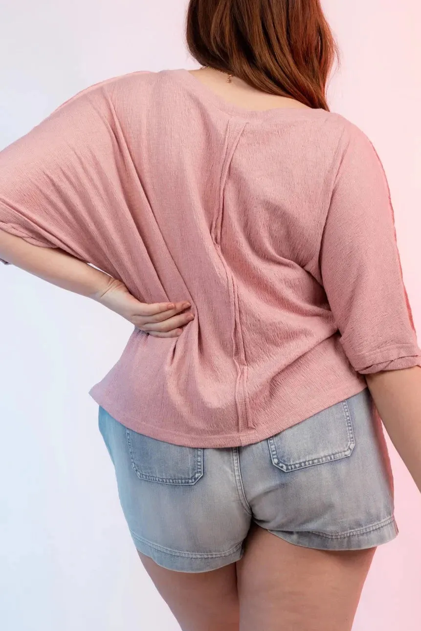 Plus Size Textured Knit Top