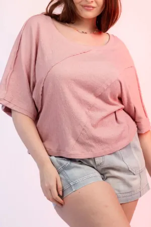 Plus Size Textured Knit Top