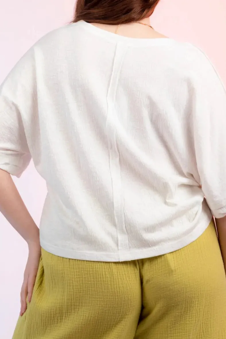 Plus Size Textured Knit Top