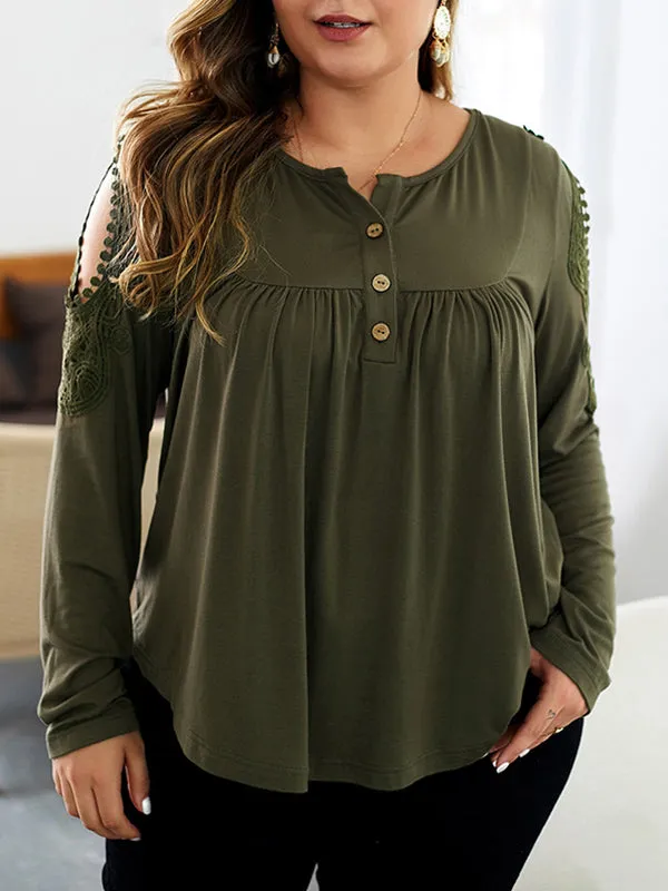 Plus Size Women's Commuter Long-sleeved T-shirt