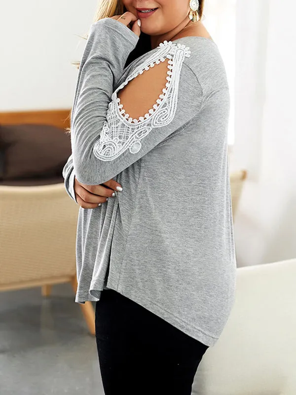 Plus Size Women's Commuter Long-sleeved T-shirt