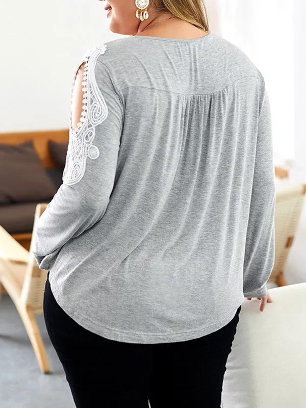 Plus Size Women's Commuter Long-sleeved T-shirt