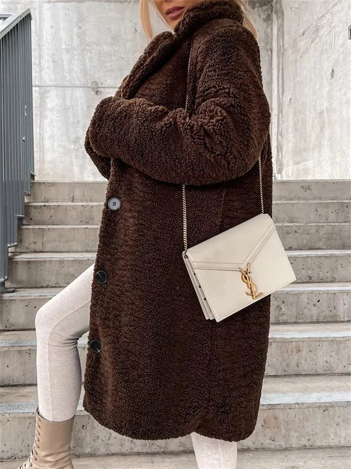 Plush Warm Thickening Winter Oversized Coats For Ladies