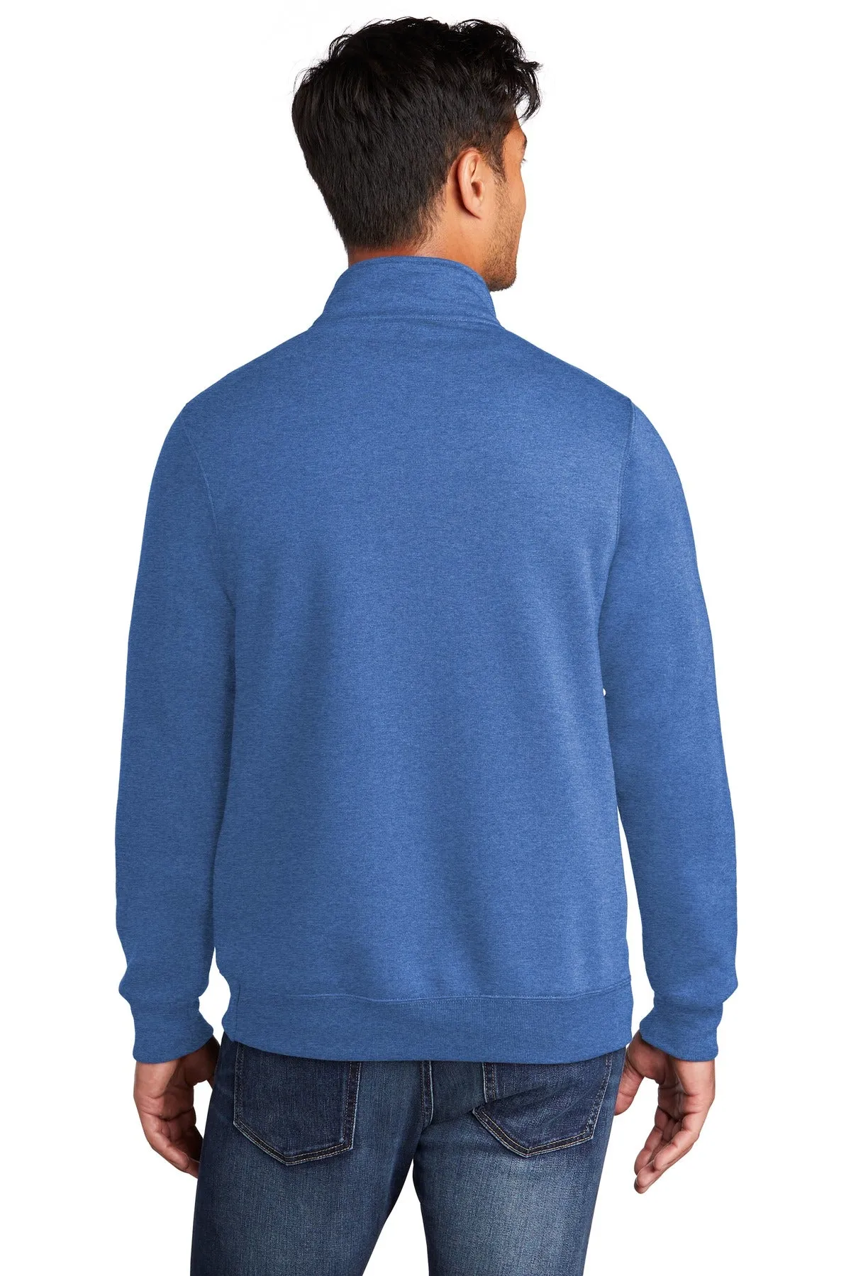 Port & Company  Core Fleece 1/4-Zip Pullover Sweatshirt PC78Q Heather Royal
