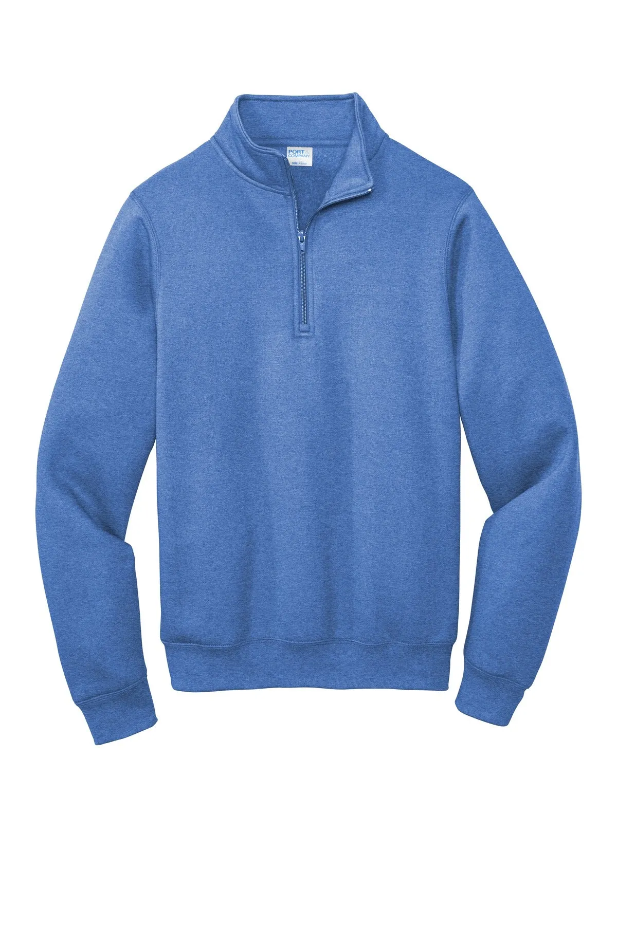 Port & Company  Core Fleece 1/4-Zip Pullover Sweatshirt PC78Q Heather Royal