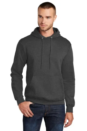 Port & Company Core Fleece Pullover Hooded Sweatshirt. PC78H Dark Heather Grey