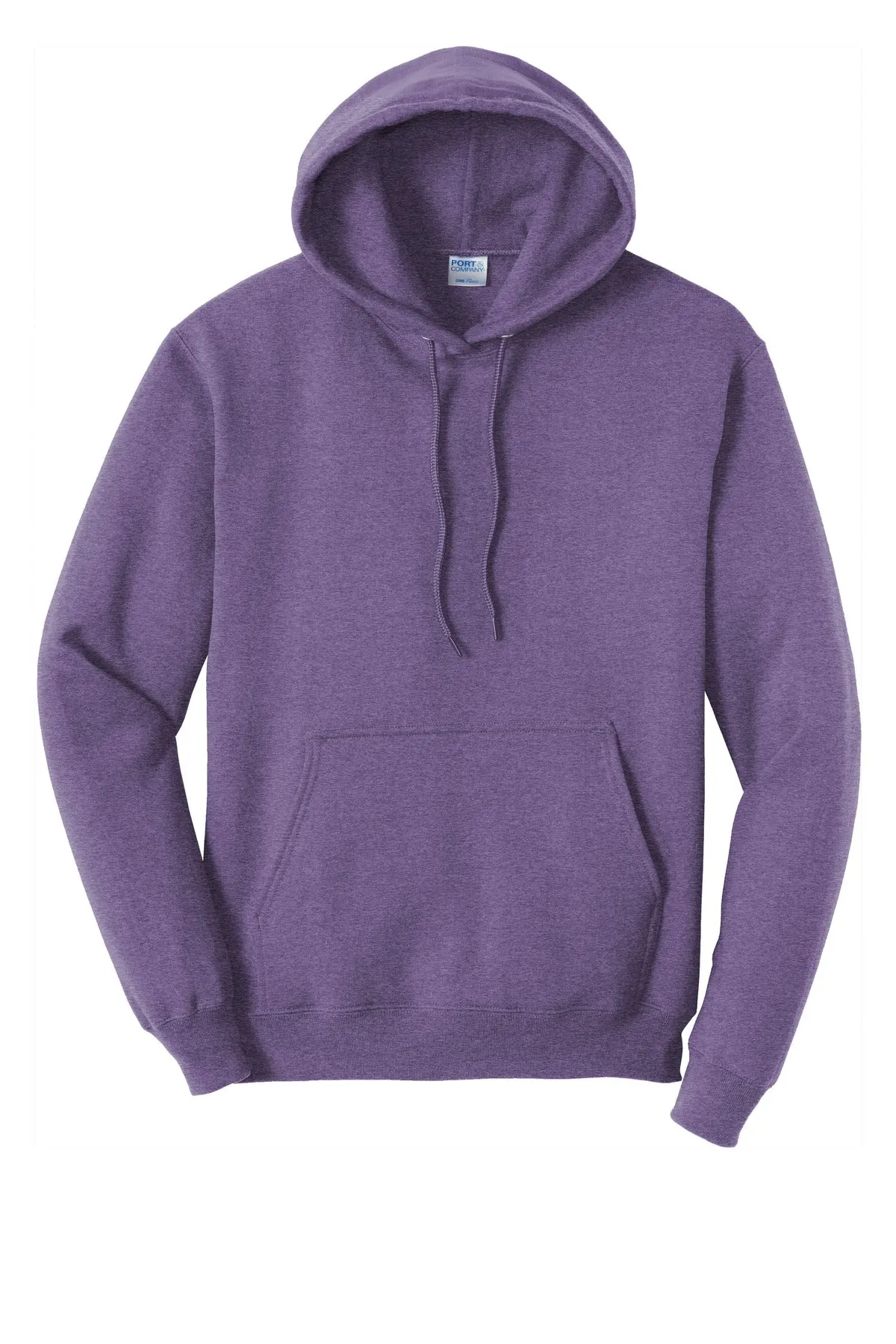 Port & Company Core Fleece Pullover Hooded Sweatshirt. PC78H Heather Purple