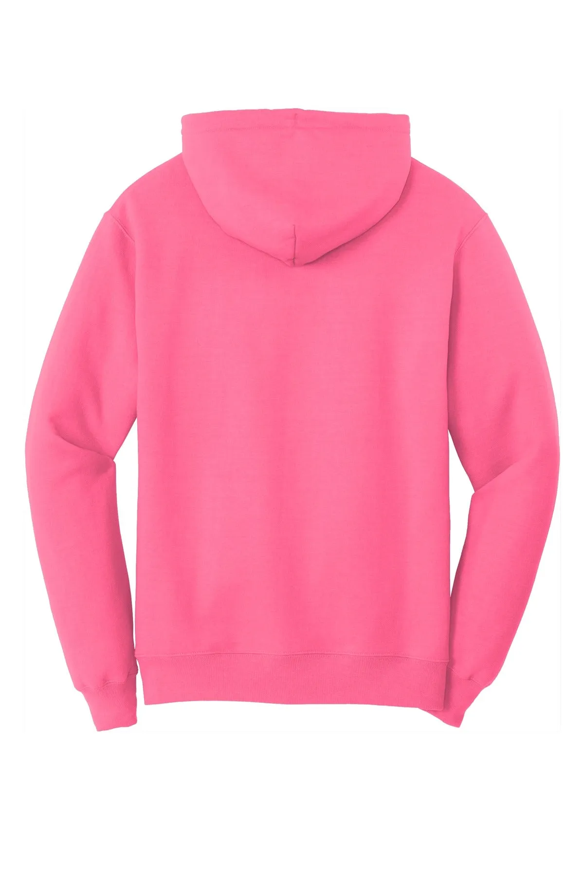 Port & Company Core Fleece Pullover Hooded Sweatshirt. PC78H Neon Pink