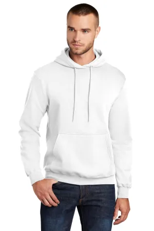 Port & Company Core Fleece Pullover Hooded Sweatshirt. PC78H White