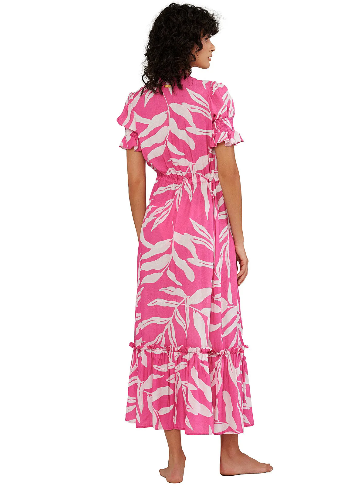 Printed Baggy Sleeves Cover Up ::RET