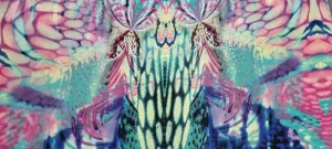 Printed Chiffon Cosmic Navy