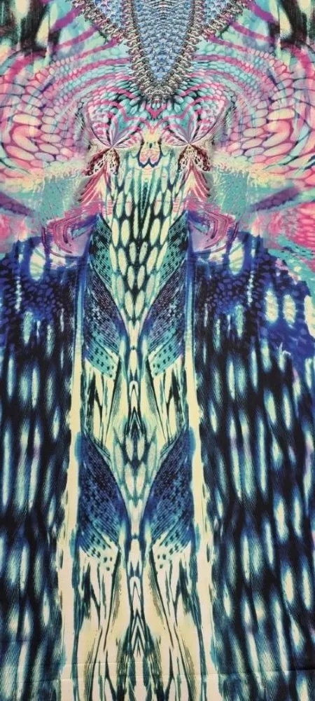Printed Chiffon Cosmic Navy