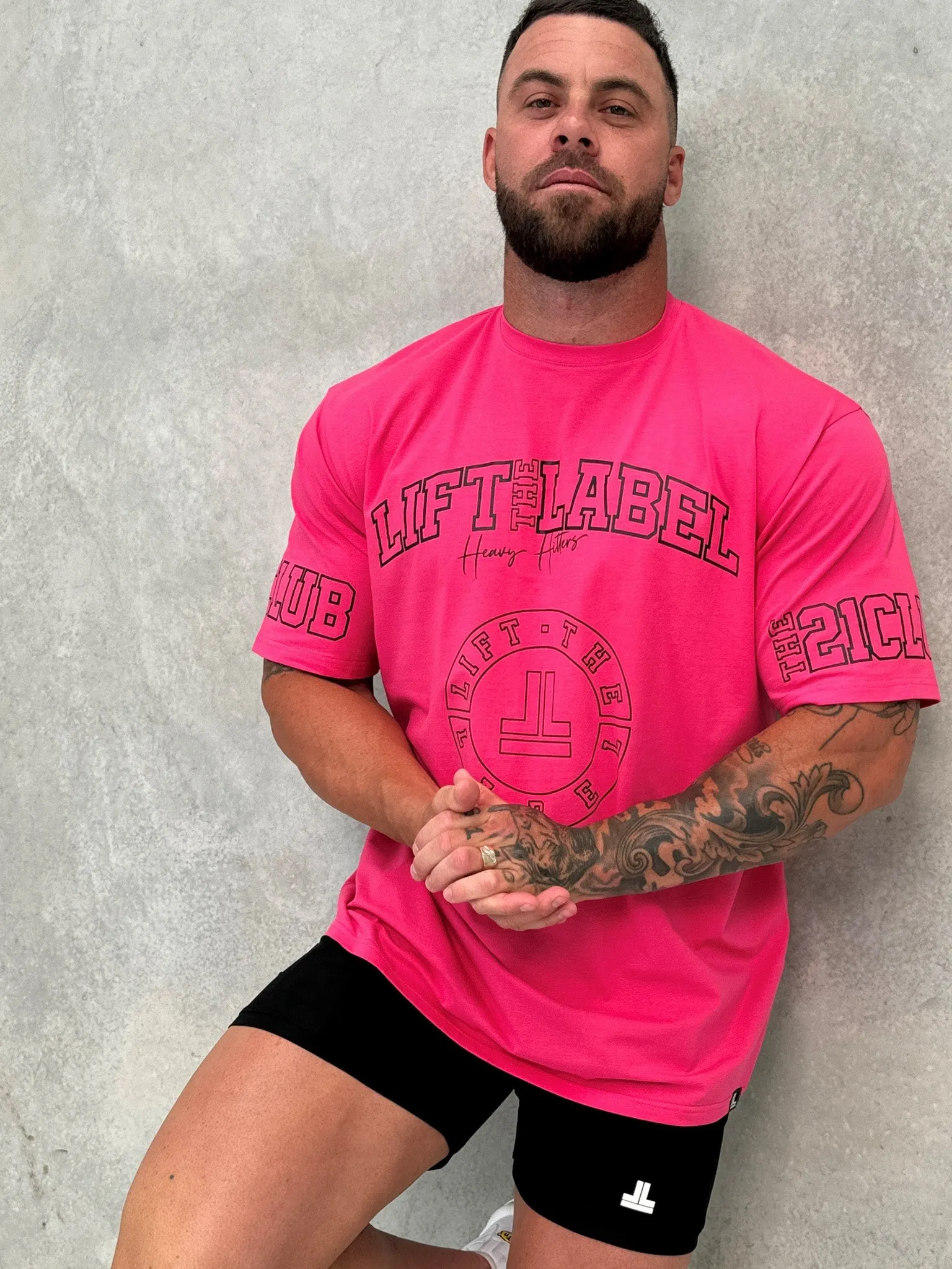 Prints Tee - Hot Pink / Black