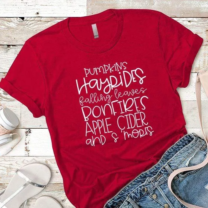 Pumpkins Hayrides Premium Tees