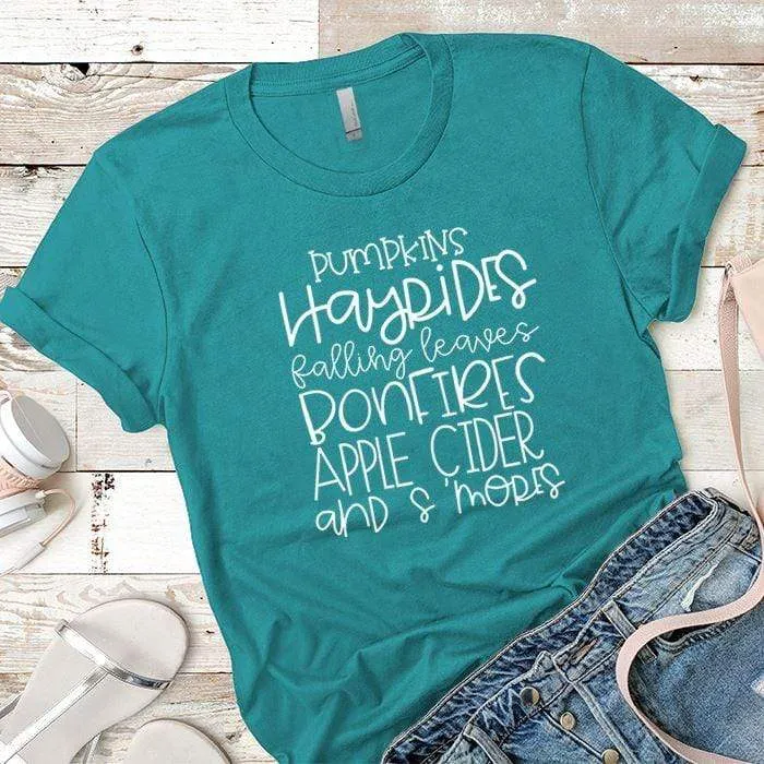 Pumpkins Hayrides Premium Tees